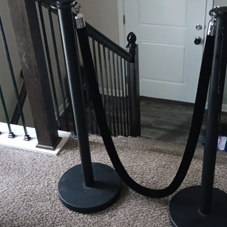 Stanchion Post & Velvet Rope