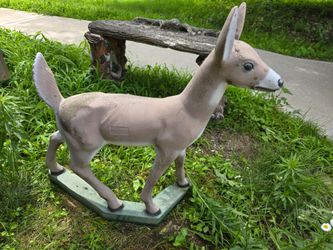 Vintage Concrete Garden Deer Statue 1961 Concrete Machinery Company