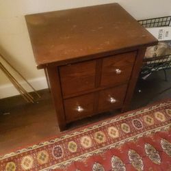 End Table With Two Drawers 