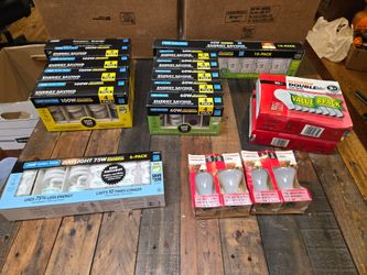 Large Light Bulb Lot - 60W, 75W, 100W Feit Electric CFLs & 3 way Sylvania Incandescent Bulbs