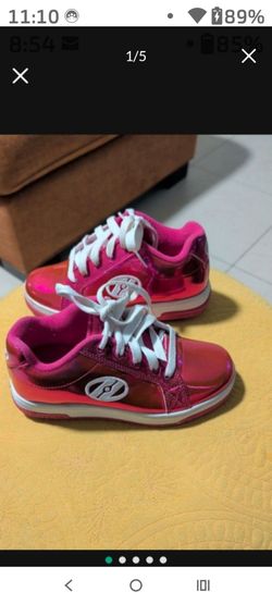 Heelys Hot Pink Metallic Youth 3 Like New