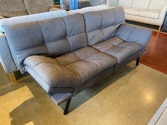 Dark Gray Adjustable Futon Sofa Bed