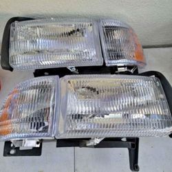 94-01 Dodge Ram Headlights Luces Micas Calaveras Faros Faroles Focos Headlamps 