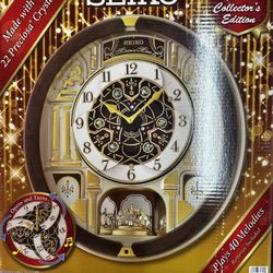 Seiko Melodies in Motion Wall Clock, Golden Chandelier Special Collector’s Edition 