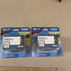 Brother P Touch Label Cartridge 1 1/2” Width 2pk