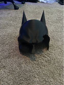 Damaged Batman helmet