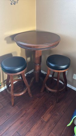 Bar table and stools