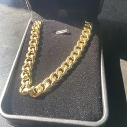 18k Gold Plated 7mm Cuban Link Chain
