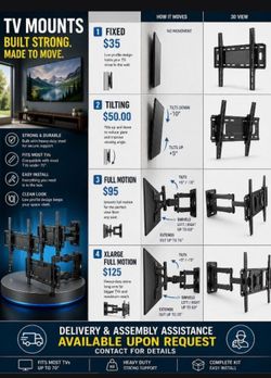 Tv Mount - Slim / Tilt / Full motion