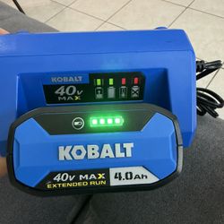 Kobalt 40V MAX 4.0Ah Battery + Charger For $90