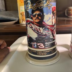 Dale Earnhardt And 50th Anniversary Budweiser Mugs 