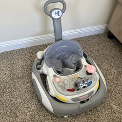 Baby Walker with Push Handle & Activity Tray – Foldable, Excellent Condition