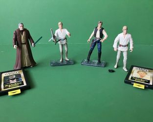90s Hasbro Star Wars Figure Lot 4 Han Solo Luke Skywalker Anakin Skywalker 1999