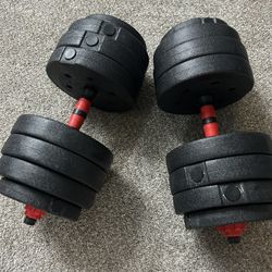 Adjustable Dumbbells 5.5lbs Up To 40lbs+ Each