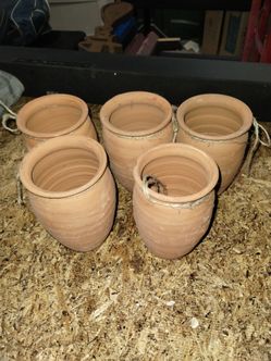 Small clay pots