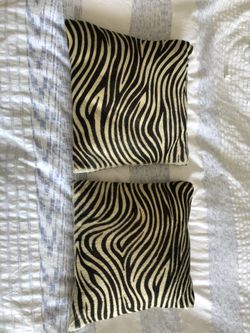 Zebra print pillows