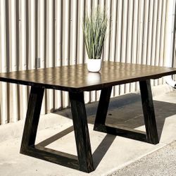 Custom Dining Table Farmhouse Country French Modern Rustic Solid Wood Set Restoration Hardware Insp Bench Hand Built Round Oval Counter Breakfast  