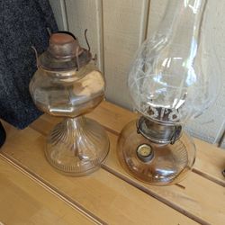 Vintage Eagle Oil Lamps 