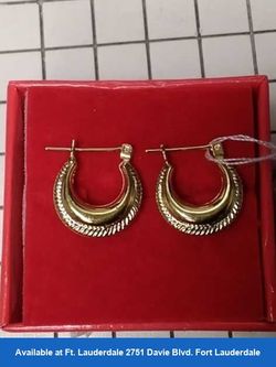 Hoop Earrings - Yellow Gold 14k (.585) 1.7 grams