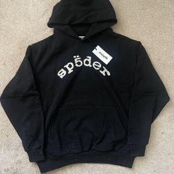 Sp5der Black VVS Rhinestone Hoodie