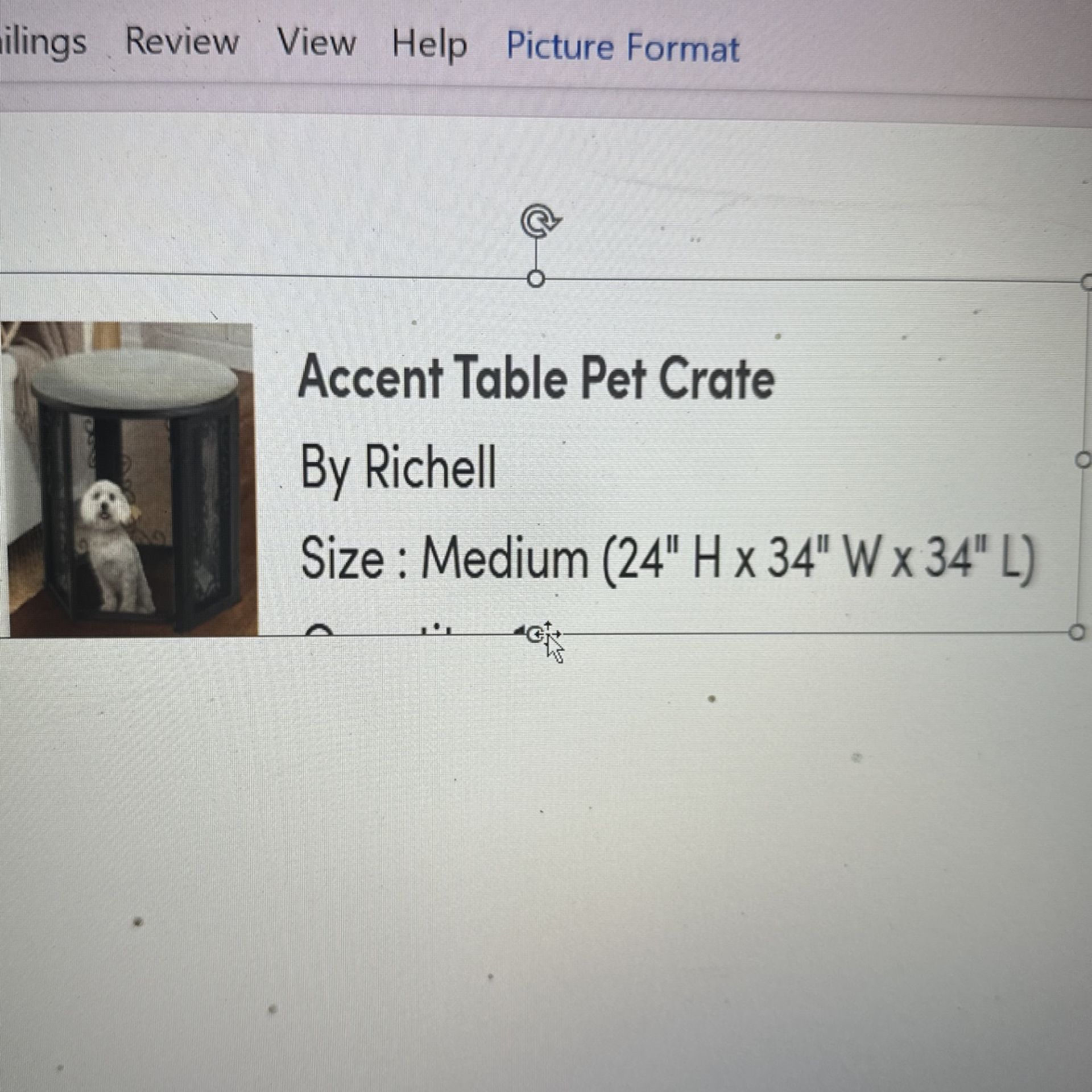 Pet Crate Table Like New!
