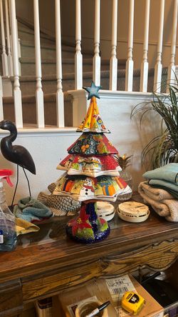 Hand painted Christmas tree