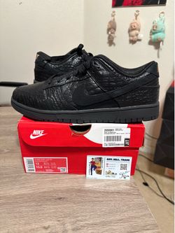 Size 12W / 10.5 Mens - Nike Dunk Low Crocodile Black