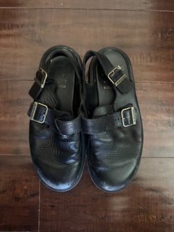 Dr. Martens Black Leather Clogs