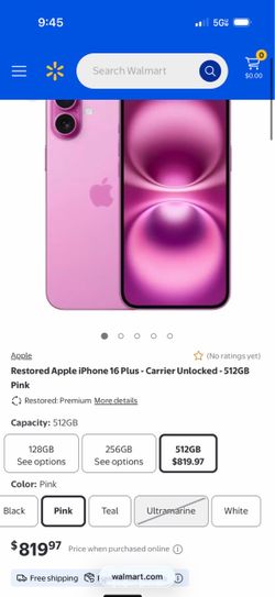 Brand new  pink iPhone 16 plus