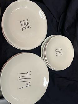 Rae Dunn plates bowls