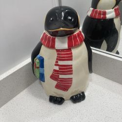 Penguin cookie jar-12 inches tall