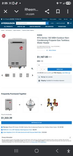Rheem Tankless Water Heater