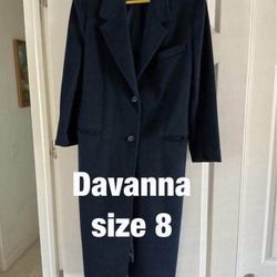 Women's  long  wool  coat  size  8  -  $50
