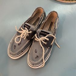Sperry Women’s Size 8, Worn One Time Embroidered