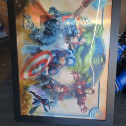 Marvel, Hulk,captain America Picture Frame $5
