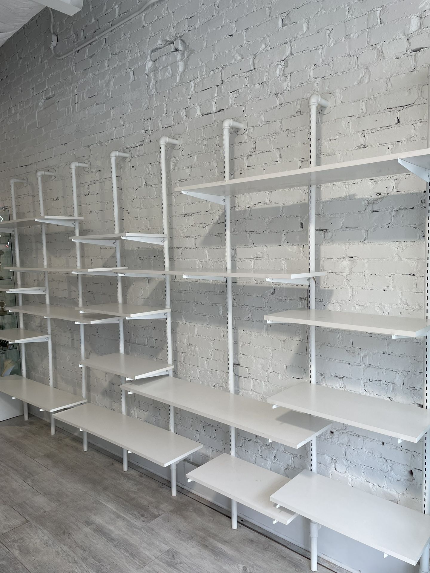 Pipeline Wall Display Shelving. 