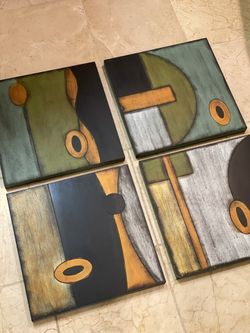 ( 4 piece) Abstract Wall Art