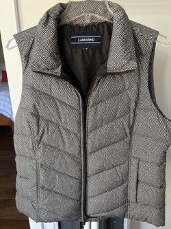 Lands' End Herringbone Puffer Vest