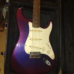 '94 SSS Strat Guitar EXC Rare Color* Setup Mi K & Bag