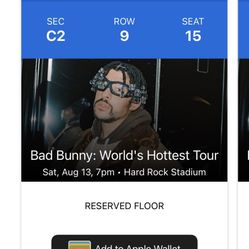 Bad Bunny Tickets Aug 13,2022