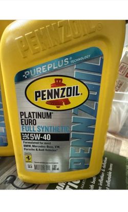 Pennzoil (contact info removed)20 Engine Oil, 5W-40, Synthetic for EURO Vehicles (3)