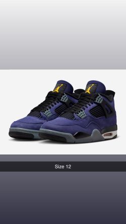 Jordan 4 laker size 12