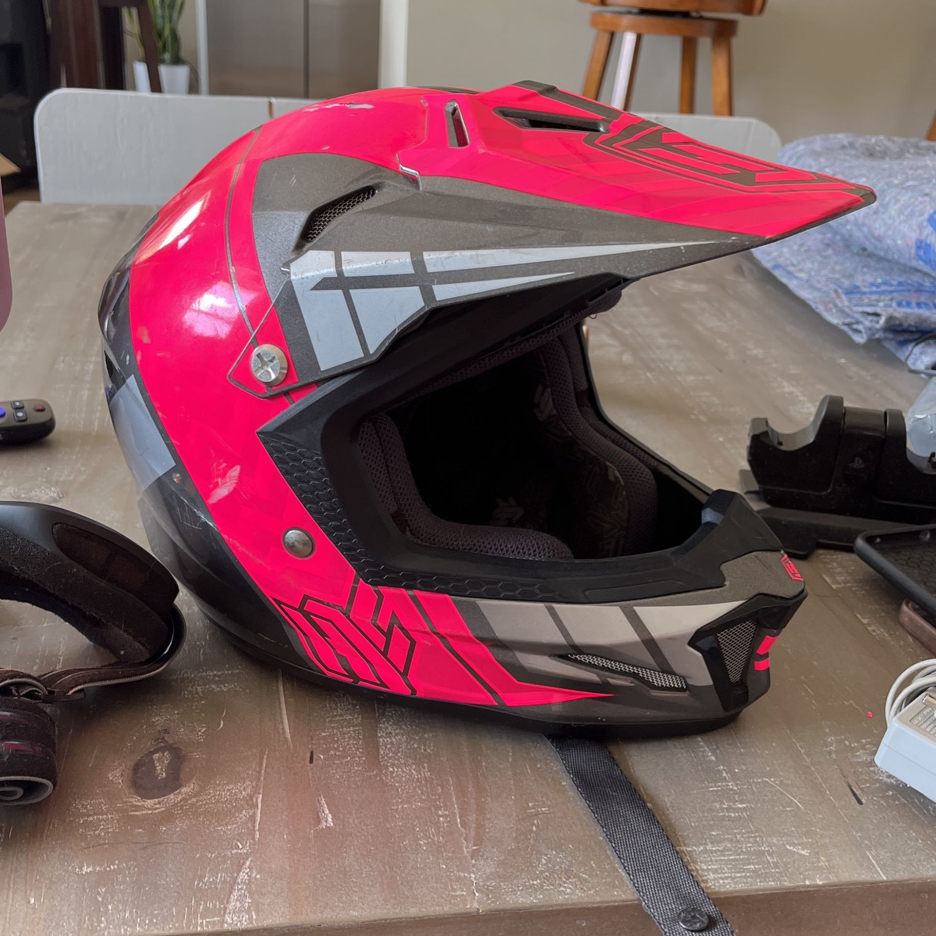 Helmet And Goggles