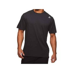 Reebok T-Shirt Men's Medium Black Performance Crew Neck Short Sleeve Pullover