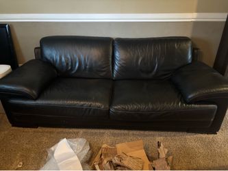 Black Leather  Sofa