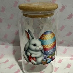bunny glass cup