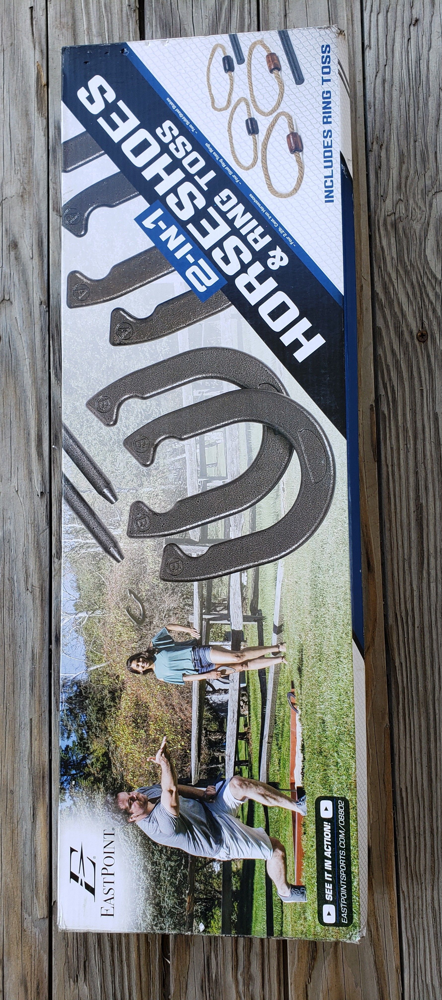 EastPoint 2 In 1 Horseshoes & Ring Toss Set (Brand New)
