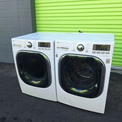 LG STEAM SET WASHER 4.5 CUFT AND GAS DRYER 7.5 CUBFT ENERGY STAR 🌟 27"W 
