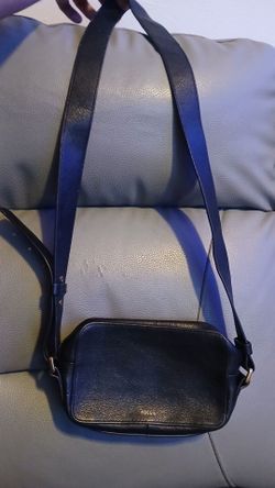 Fossil Black Leather Crossbody Bag