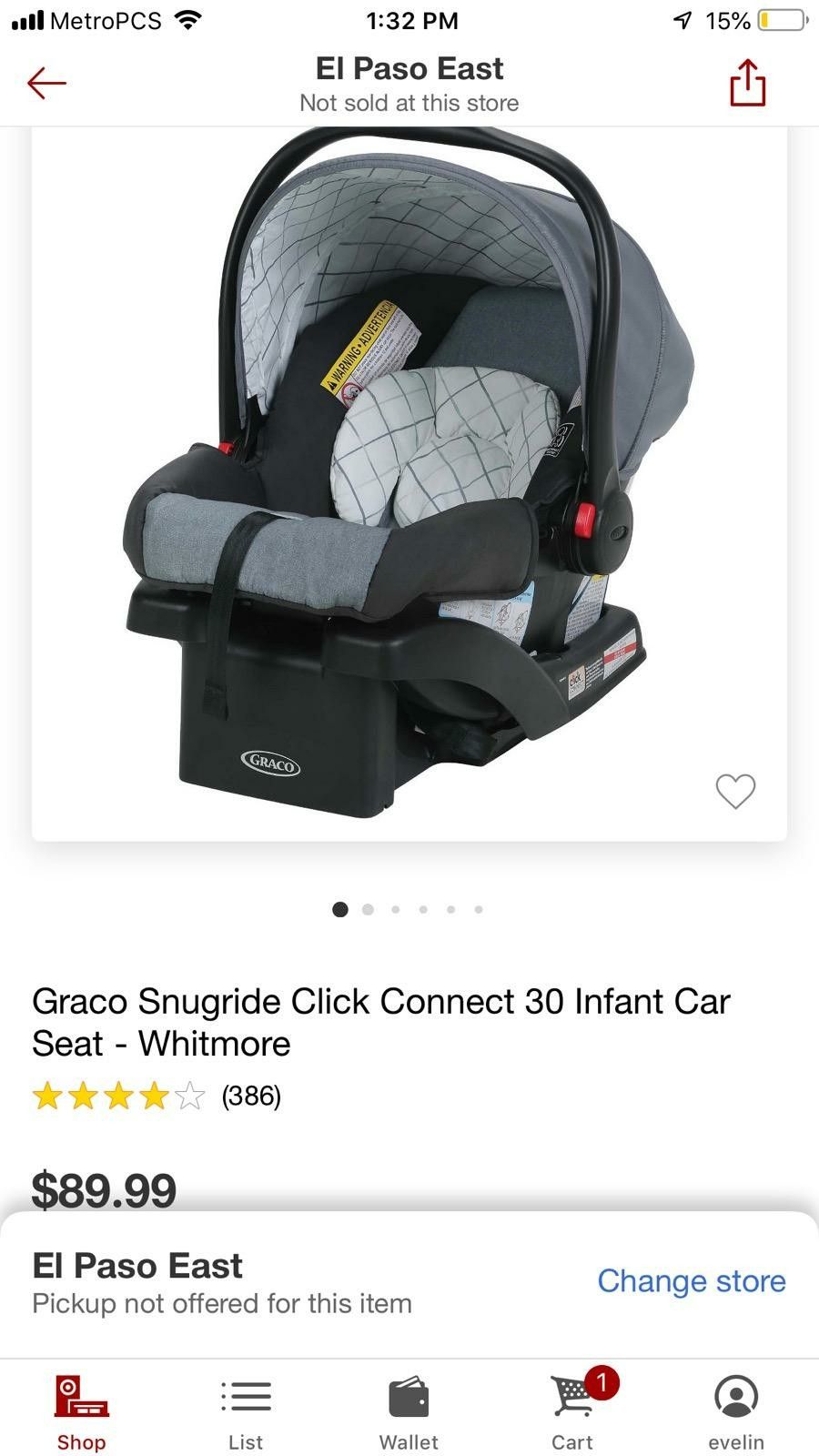 New Graco snugride 30 Car Seat
